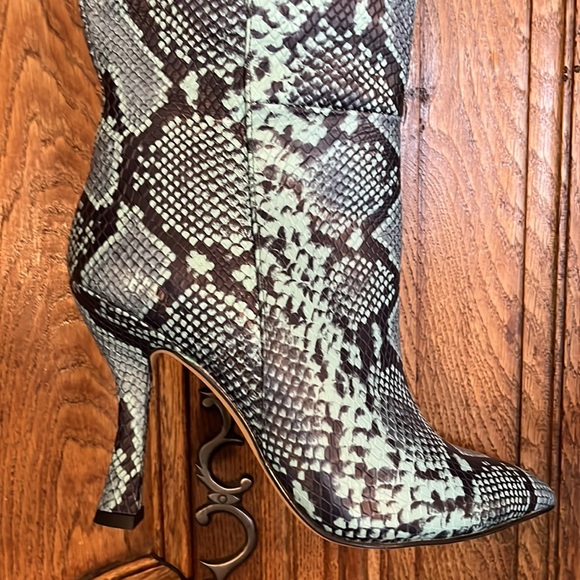 Gianni Bini Snakeskin Print Over the Knee Boots - Picture 4 of 16